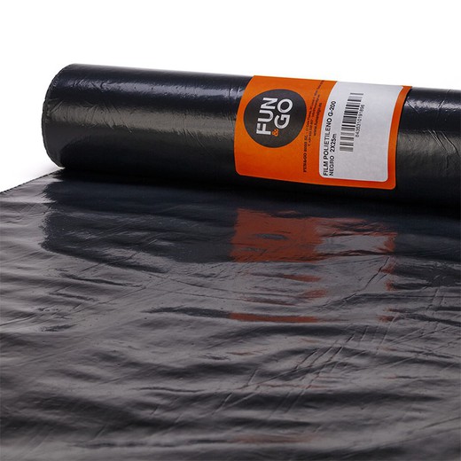 Plastico Rollo 1x25m Galga 200. Negro