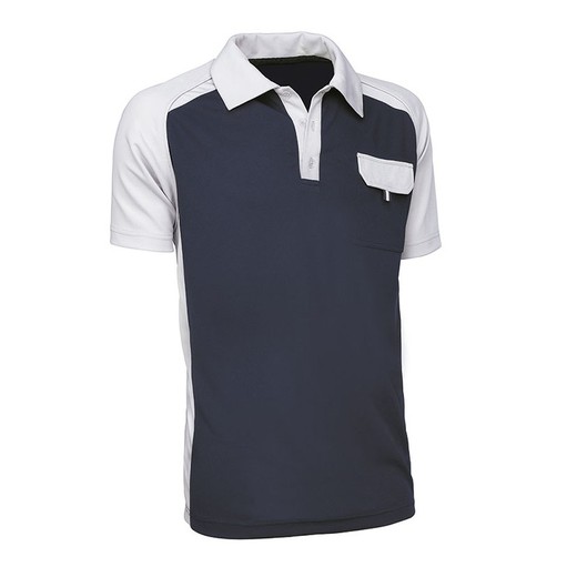 Polo Serie Flex Azul Marino/Gris T-M