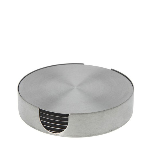 Posavasos Acero Inox. Jgo. 6 Unidades 10 Cm.