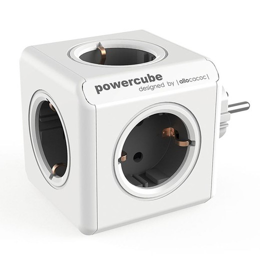 Powercube Original 5 Tomas Corriente Gri