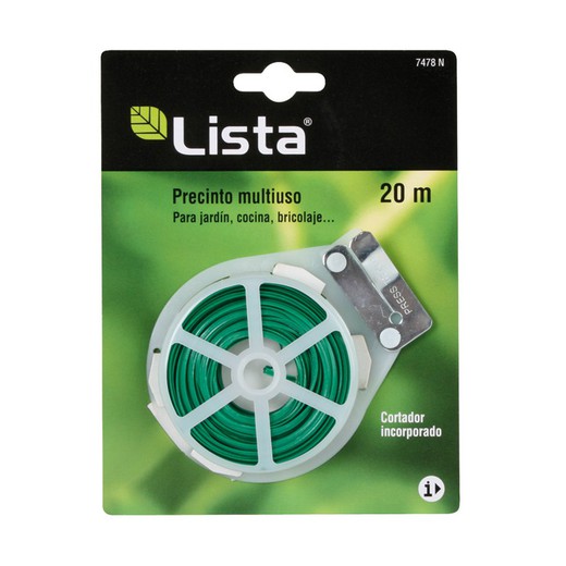 Precinto P/Atados Verde Rollo 20m.Lista