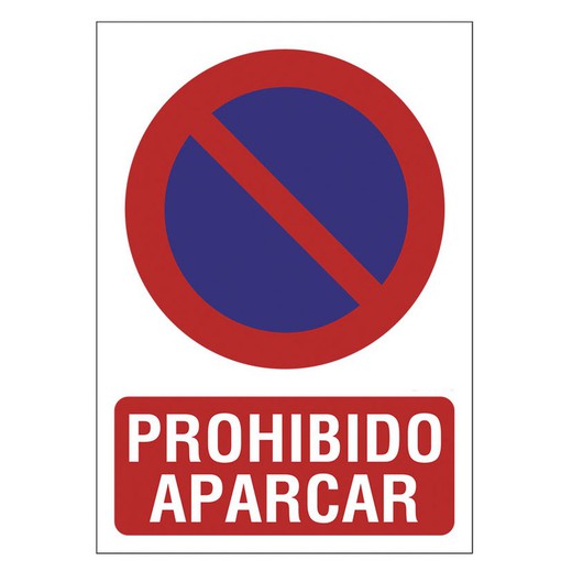 Señal 210x297 Pvc Prohibido Aparcar