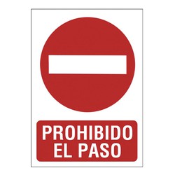 Señal 210x297 Pvc Prohibido El Paso