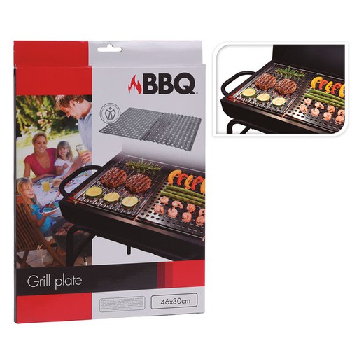 Set 2 Rejillas Acero Bbq