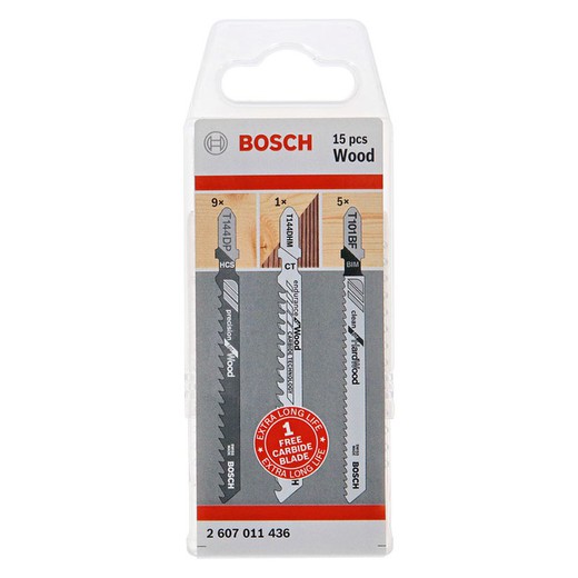 Set Hojas Sierra Calar Madera Bosch 14+1 Endurance