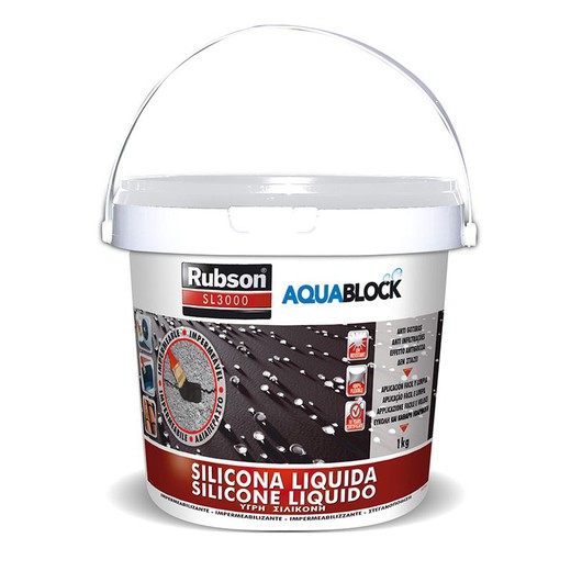 Silicona Líquida Aquablock  1 Kg.Blanca