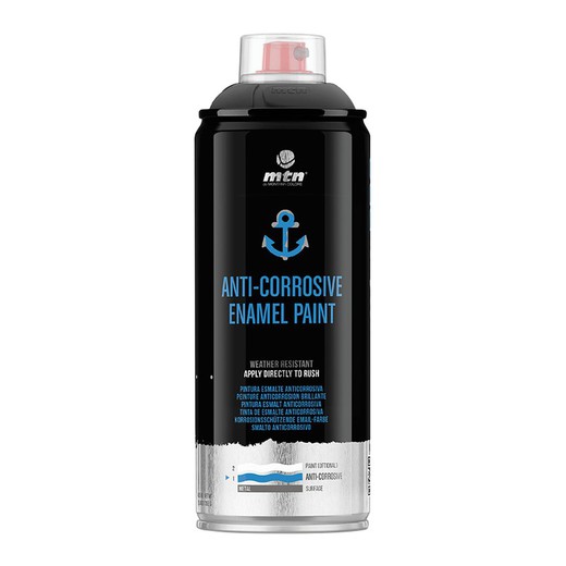 Spray Esmalte Anticorrosivo Negro 400 Ml