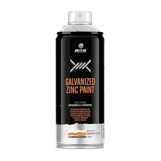 Spray Pintura Plata Galv. Zinc Br 400 Ml