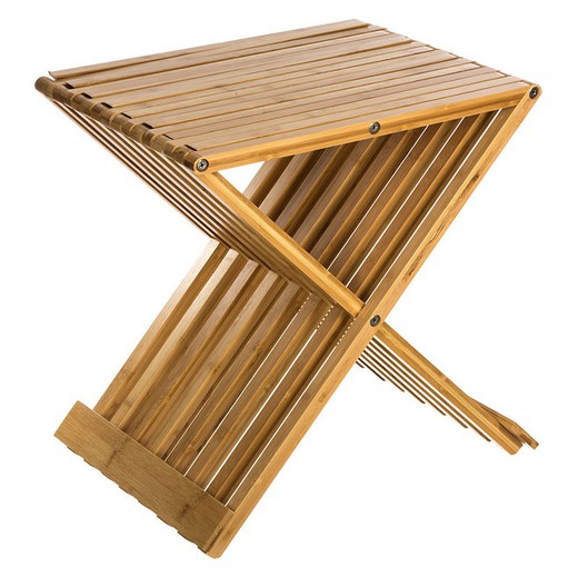 Taburete Plegable 40x32x45cm. Bambu