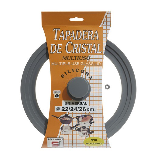 Tapadera Cristal / Silicona 22-24-26cm