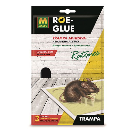 Trampa Adhes. Ratones Roe-Glue (3 Uds.)