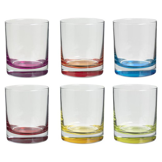 Vasos Agua Fondo Color 6 Unidades 30,5 Cl.