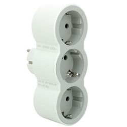 Adaptador Std 3X2P+T 16A Frontal Blanco