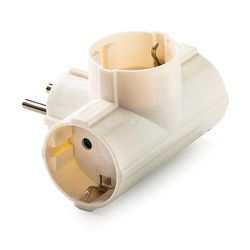 Adaptador Triple Tt Lateral 16A 250V