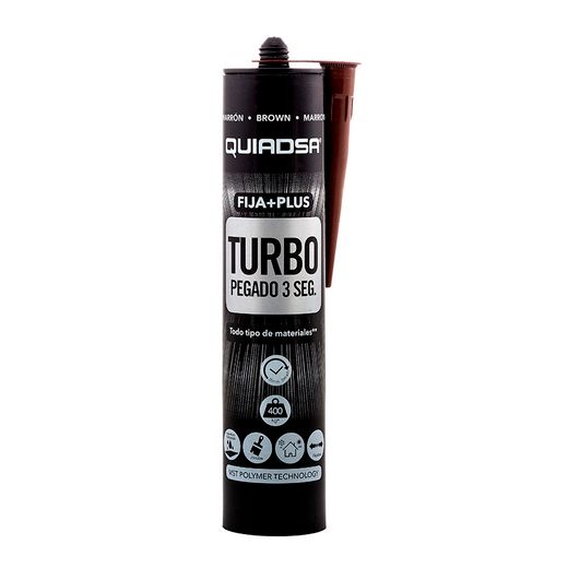 Adhesivo Fija Plus Turbo 290 Ml. Marrón