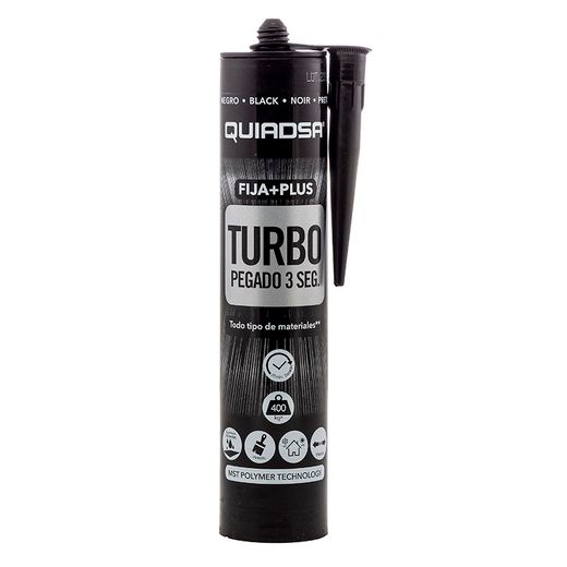 Adhesivo Fija Plus Turbo 290 Ml. Negro