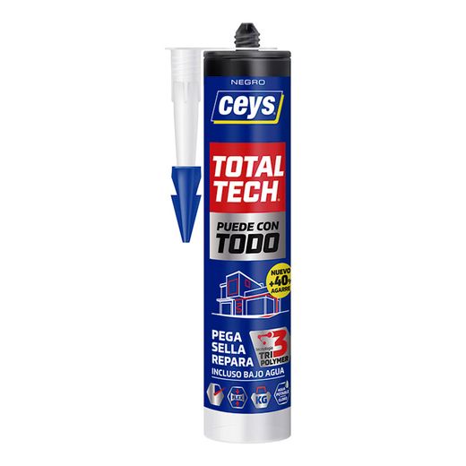 Adhesivo Ms Tech Cartucho 290 Ml.Negro