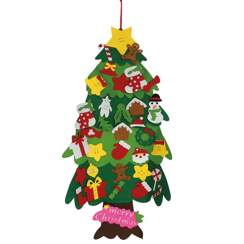 Arbol Mural De Navidad Con Velcro 112Cm
