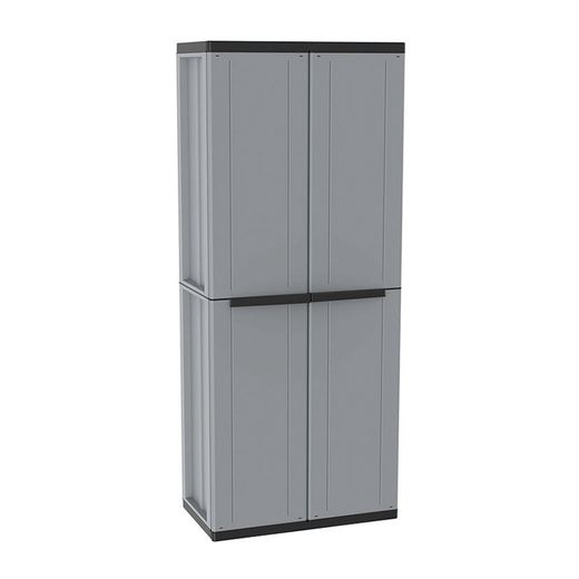 Armario Resina J-Line 3 Estantes Gris/Negro