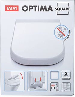 Asiento Wc Optima Cuadrado Blanco