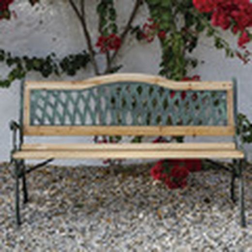 Banco Forja 126 Cm Respaldo Plast.