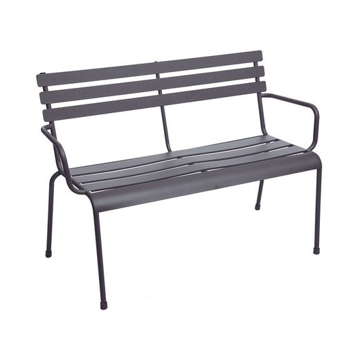 Banco minimalista metálico de jardin.