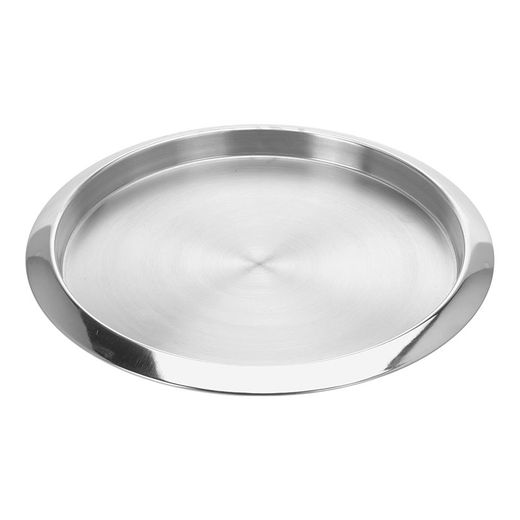 Bandeja Redonda Acero Inox. 35 Cm.