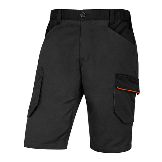 Bermuda 7 Bolsillos Gris-Naranja T/Xl