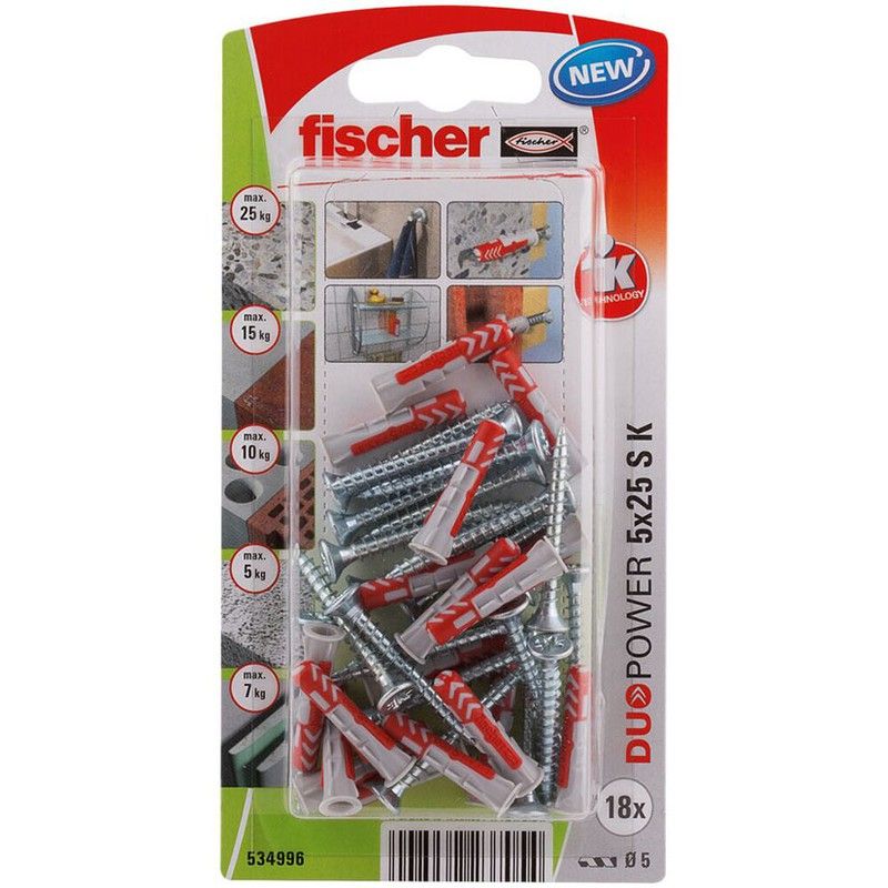 Blister Taco Duopower 5x25 S Bl 18 Ud.Fischer