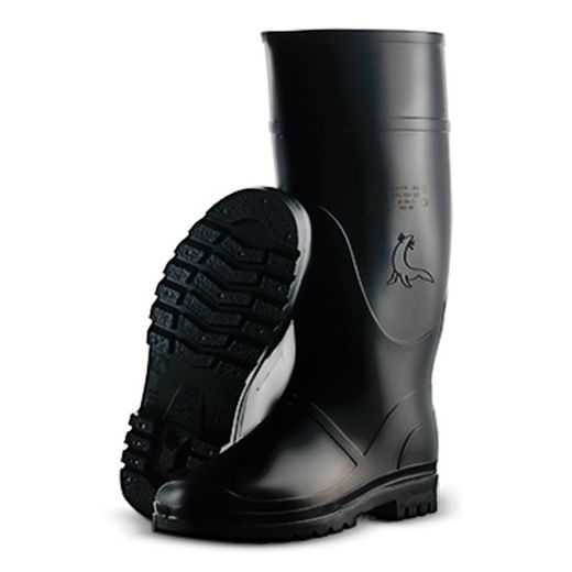Bota Agua Caña Alta Negra T-45