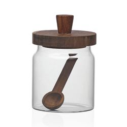 Bote Cristal C/Cuchara 470Ml.11,2X9X13,5