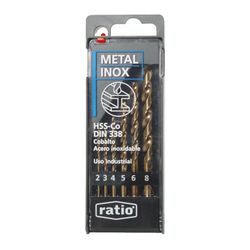 Brocas Para Metal Hss-Co Juego 6 Unidades Ratio
