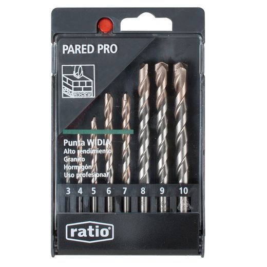 Brocas Para Pared Profesional Juego 8 Unidades Ratio