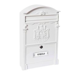 Buzón Aluminio Resid.26x9xh42cm Blanco