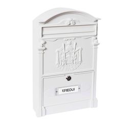Buzón Aluminio Resid.26x9xh42cm Blanco