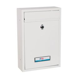 Buzon Exterior Metalica  Bermeo. Blanco.