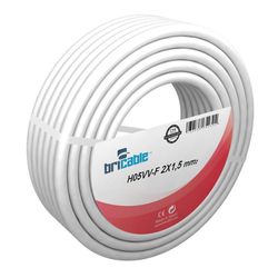 Cab.Elect 2X1,5 Ø Blanc 25M