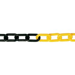 Cadena Plast.6mm.Amaril./Negro 25m