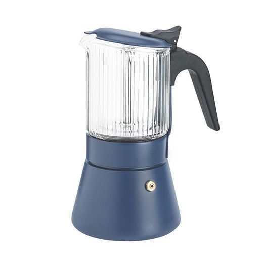 Cafetera Borosilicato 6 Tazas Azul