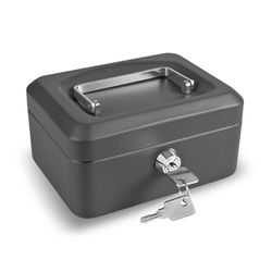 Caja Caudales Con Bandeja Negra 15,2.X11,5x8cm