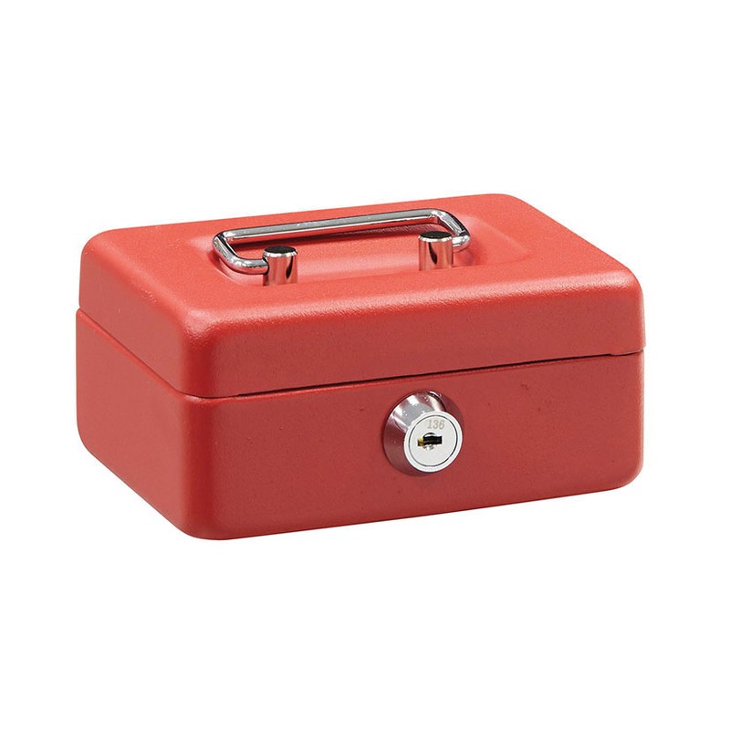 Caja Caudales Roja. Hucha. 60x125x85 Mm. 1832D37 — Bricoruiz