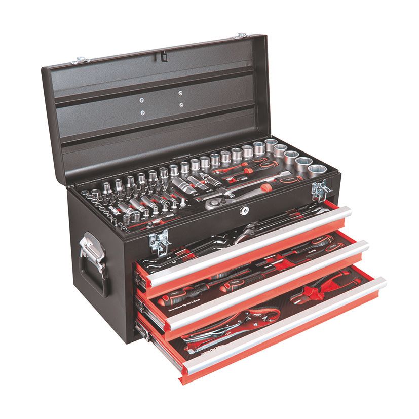 Caja Metalica 143 Pzas.Chr-V 3 Cajones