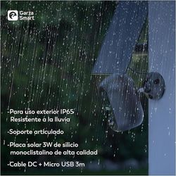 Cámara seguridad inteligente 1080p Dalia - Exterior con Placa Solar