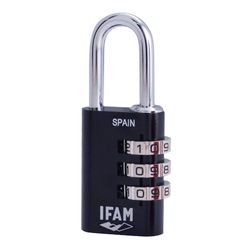 Candado Alum. Combinacion Negro. 30 Mm.