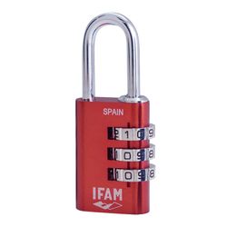 Candado Alum. Combinacion Rojo. 30 Mm.