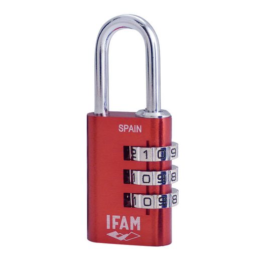 Candado Alum. Combinacion Rojo. 30 Mm.