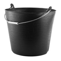 Capazo 26l Negro Asa Metálica