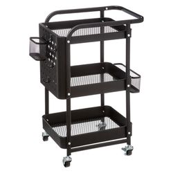 Carrito Auxiliar 52,8x30xh.76cm. Negro