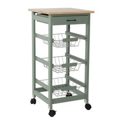 Carro Auxiliar Cocina 37X37X76 Cm. Verde