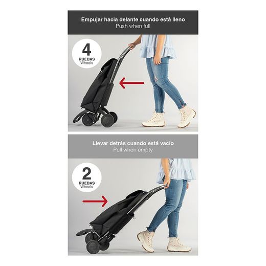 Carro Compra I-Max Logos 4 Rojo Rolser